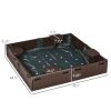 Kids Outdoor Sandbox with Cover, Easy Assembly, Durable Garden Bed for Backyard Fun, Brown