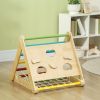 Qaba 5 in 1 Pikler Triangle Set, Indoor Toddler Climbing Toys with Slide & Sandbags, Montessori Climber, Baby Gym Play Set