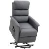 Power Lift Chair Recliner Massage Chair with 3 Vibration Modes Remote Control for Living Room Office Furniture Gray