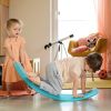 32.3" Balance Board, Wobble Board for Toddlers, Montessori Waldorf Toy, Blue, Perfect for Ages 3-6 Years Old