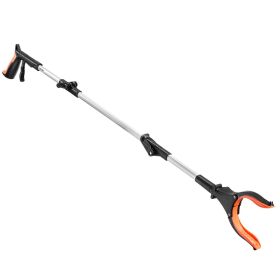 VEVOR Grabber Reacher Tool, 43" Foldable Reacher Grabber Pickup Tool with 360° Rotating Jaw, Magnet and LED Light