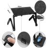 Free shipping Adjustable Laptop Stand, Portable Laptop Table Stand Ergonomic Lap Desk TV Bed Tray Standing Desk YJ