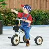 Adjustable Kids Tricycle for Toddlers 2-5 Years with Basket Bell White Comfortable Handlebar Grips