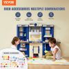 VEVOR Kids Kitchen Playset, 3-in-1 Toddler Kitchen with Simulated Spray, Sounds and Lights