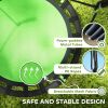 39 inch Saucer Tree Swing Set for Kids with Adjustable Hanging Ropes for Outdoor, Backyard, Green