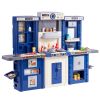 VEVOR Kids Kitchen Playset, 3-in-1 Toddler Kitchen with Simulated Spray, Sounds and Lights