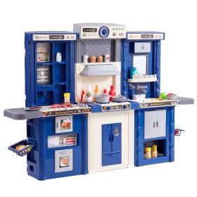 VEVOR Kids Kitchen Playset, 3-in-1 Toddler Kitchen with Simulated Spray, Sounds and Lights