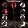 Punching Bag with Stand Free Standing Boxing Ball for Adults 43.3-63in Height Adjustable Boxing Bag with Gloves Wrist Sleeves Stable Suction Base for