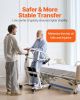 VEVOR Stand Assist Patient Lift, Easy Sit-to-Stand Transfer Chair for Seniors Disabled - with Adjustable Knee Pads, PU Seat Pad & Lockable Wheels