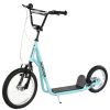 Teens Scooter Kick Scooter, Adjustable Handlebar, Dual Brakes, Inflatable Wheels, Blue, for 5+