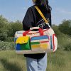 Contrasting Crossbody Sports Fitness Bag - Large Capacity, Fashion Travel Bag for Men and Women, Ideal for Short Trips