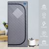 Full Size Portable Grey Steam Sauna tent–Personal Home Spa, with Steam Generator, Remote Control, Foldable Chair