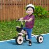 Pink Kids Tricycle for Toddlers Age 2-5 with Adjustable Seat Basket Bell Handlebar Grips Toddler Bike