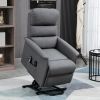 Power Lift Chair Recliner Massage Chair with 3 Vibration Modes Remote Control for Living Room Office Furniture Gray