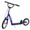 Kids Ride On Kick Scooter, Blue, Adjustable Handlebar, Dual Brakes, Inflatable Wheels, for Ages 5+