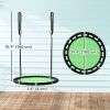 39 inch Saucer Tree Swing Set for Kids with Adjustable Hanging Ropes for Outdoor, Backyard, Green