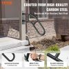 VEVOR Handrails for Outdoor Steps, 29" Length Wall Mount Safety Railings for 1-3 Steps, U-Shaped Handrail with Matte Black Finished