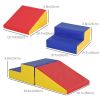 2-Piece Climb and Crawl Activity Soft Play Set, Secure Foam Blocks Playset for Toddler Preschooler Babies Indoor, Activity Structure Play Equipment
