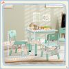 Height Adjustable 5pc Toddler Table and Chair Set with Storage Box, Green, Easy to Wipe, for 18 Months - 5 Years