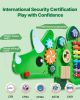 VEVOR Dinosaur Activity Wall Busy Board Panels, 11 Activities, Montessori Sensory Wall Toy for Kids 3-12 Years, Montessori Learning Activity Center