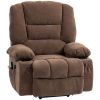 Power Lift Chair, Electric Recliner Chair with Vibration Massage, Heat, Side Pockets, Quick Assembly, Brown