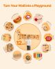 VEVOR Puppy Activity Wall Busy Board Panels, 12 Activities, Montessori Sensory Wall Toy for Kids 3-12 Years, Montessori Learning Activity Center