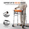 VEVOR Folding Walker on Wheels, 3-in-1 Stand-Assist Folding Walkers with Adjustable Height and Width