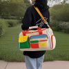 Contrasting Crossbody Sports Fitness Bag - Large Capacity, Fashion Travel Bag for Men and Women, Ideal for Short Trips