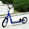Kids Ride On Kick Scooter, Blue, Adjustable Handlebar, Dual Brakes, Inflatable Wheels, for Ages 5+