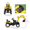 Ride on Tractor for Kids, Pedal Excavator Ride on Toy for 3 Year Old, Yellow