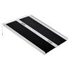 Compact Wheelchair Ramp, 3ft, Lightweight Aluminum, Travel-Friendly, Black