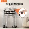 VEVOR Folding Walker on Wheels, 3-in-1 Stand-Assist Folding Walkers with Adjustable Height and Width