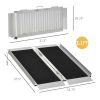 3ft Portable Wheelchair Ramp, Aluminum, Single-Fold, Mobility Scooter Access, with Handle, Black
