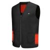 Unisex Black Heat Jacket Vest 3 Heating Gear Adjustable USB Heated Vest Warm Heat Coat Vest w/ 5 Heating Zones For Men Women Winter Outdoor Activity